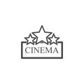 Cinema sign icon. Cinema element icon. Premium quality graphic design. Signs, outline symbols collection icon for websites, web de Royalty Free Stock Photo