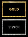 Cinema silver and gold shape frame