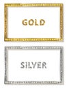 Cinema silver and gold shape frame