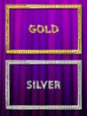 Cinema silver and gold shape frame