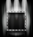 Cinema silver square frame