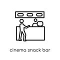 Cinema Snack Bar icon. Trendy modern flat linear vector Cinema S Royalty Free Stock Photo