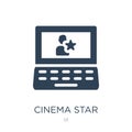 cinema star icon in trendy design style. cinema star icon isolated on white background. cinema star vector icon simple and modern Royalty Free Stock Photo