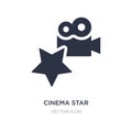 cinema star icon on white background. Simple element illustration from UI concept Royalty Free Stock Photo