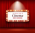 Cinema theater frame retro vector illustrations