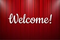 Cinema welcome. Movie time, banner, poster. Vector illustration.