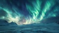 Cinematic arctic night shimmering northern lights in high res timelapse for detailed color vibrancy