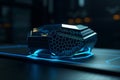 Cinematic Cyberpunk Alligator in Neon Urban Rococo - Highly Detailed 3D Realism