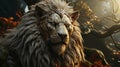 Cinematic 3d image realistic epic lion king made with generative AI