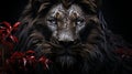 Cinematic 3d image realistic epic lion king made with generative AI