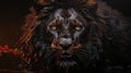 Cinematic 3d image realistic epic lion king made with generative AI