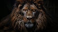 Cinematic 3d image realistic epic lion king made with generative AI