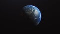 Cinematic Earth Slow Orbit Zoom in Sun Flare: China PRC Asia 4K ProRes 422 HQ
