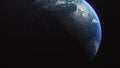 Cinematic Earth Slow Orbit Zoom in Sun Flare Close Up: China PRC Asia 4K ProRes 422 HQ