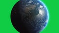 Cinematic Earth Slow Simple Zoom in Chroma Green Screen Isolated: China PRC Asia 4K ProRes 422 HQ