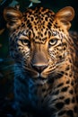 leopard portrait close up, AI generated Royalty Free Stock Photo