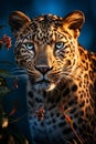 leopard portrait close up, AI generated