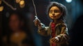 Cinematic Lighting Puppet Girl With Long Stick - Miniaturecore