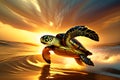 Cinematic photo, turtles Royalty Free Stock Photo