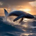 Cinematic photo, whale Royalty Free Stock Photo