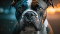 english bulldog face portrait