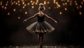 girl dreaming of becoming a ballerina Royalty Free Stock Photo