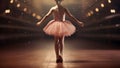 girl dreaming of becoming a ballerina Royalty Free Stock Photo