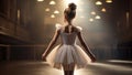 girl dreaming of becoming a ballerina Royalty Free Stock Photo