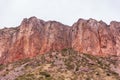 Cinematic shot of the red cliffs in Provincia de Mendoza, Argentina Royalty Free Stock Photo