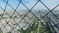 Cinematic view of cityscape of Paris from Eiffel Tower