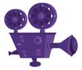 cinematographic purple camera