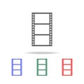 cinematographic tape icon. Elements of cinema and filmography multi colored icons. Premium quality graphic design icon. Simple ico Royalty Free Stock Photo