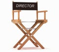 Cinematography: directors chair on white Royalty Free Stock Photo