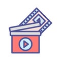 Cinematography Isolated Vector icon which can easily modify or edit Royalty Free Stock Photo