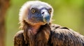 Cinereous vulture (Aegypius monachus) is a large raptorial bird that is distributed. Generative AI Royalty Free Stock Photo