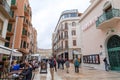 The Cines Albeniz is a movie theater located on Calle Alcazabilla in the Spanish city of Malaga Royalty Free Stock Photo