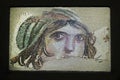 Gypsy Girl mosaic in the Zeugma Mosaic Museum in Gaziantep Turkey, 14 April 2019 Royalty Free Stock Photo