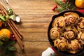 Cinnabon buns with cranberry and orange glaze