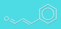 Cinnamaldehyde cinnamic aldehyde cinnamon flavor molecule. Skeletal formula