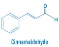 Cinnamaldehyde or cinnamic aldehyde cinnamon flavor molecule. Skeletal formula.