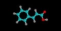Cinnamic acid molecular structure isolated on black Royalty Free Stock Photo