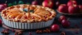 Cinnamon Apple Pie Delight, Rustic Elegance with a Touch of Sweet Spice. Concept Apple Pie Recipe, Rustic Home Decor, Sweet