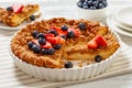 cinnamon baked french toast pie with berries Royalty Free Stock Photo