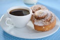 Cinnamon buns and coffee Royalty Free Stock Photo