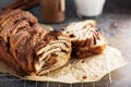 CInnamon chocolate babka Royalty Free Stock Photo
