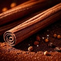 cinnamon, dried herbs seasoning for cooking ingredient Royalty Free Stock Photo