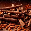 cinnamon, dried herbs seasoning for cooking ingredient