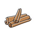 cinnamon food herb color icon vector illustration