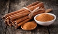 Cinnamon powder Royalty Free Stock Photo