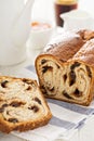 Cinnamon raisin bread for breakfast Royalty Free Stock Photo